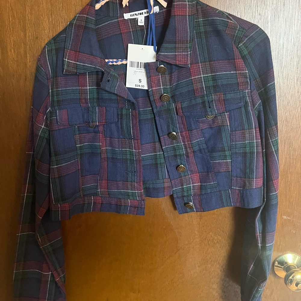 Plaid Cropped Jacket